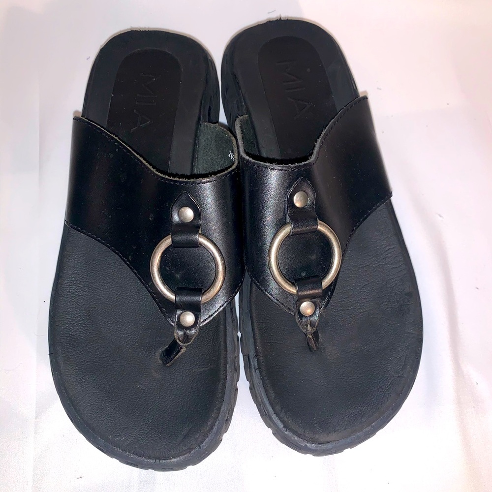 Mia Platform Leather Sandals